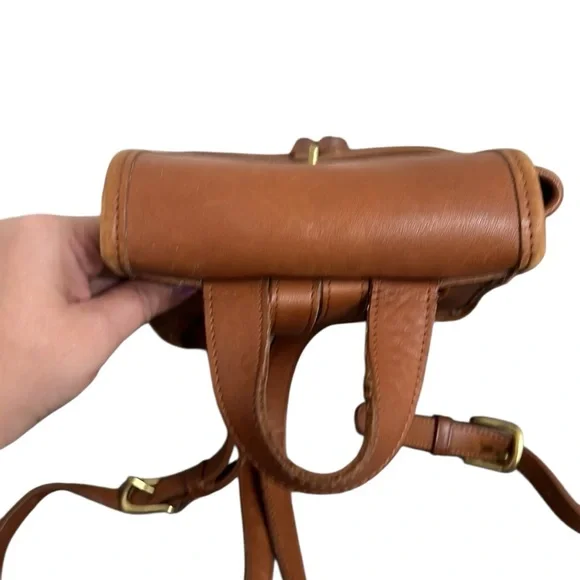 Vintage Coach Leather Mini Backpack Brown Gold Turn Lock 9960 Adjustable Straps - Picture 8 of 16